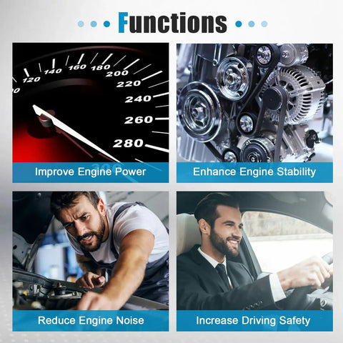 Functions showing Premium 6PK2243 Serpentine Drive Belt For Dodge Durango Ram Tundra And Toyota Land Cruiser benefits.