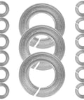 100 Pcs 304 Stainless Steel Spring Lock Washers Set For Repair And Industrial Use Non Slip Metal Fasteners One Quarter Inch Split Locking Washers Kit Built To Last Maintenance Essentials, close-up view
