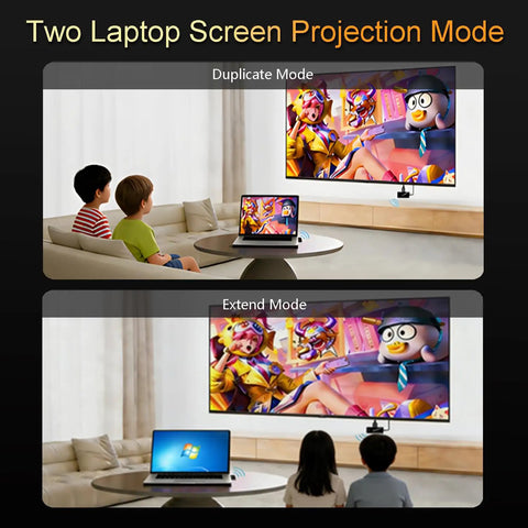 Wireless USB-C Transmitter And HDMI Receiver For Type-C To HDMI, 4K Decode Input And 1080P60Hz Output, screen casting modes