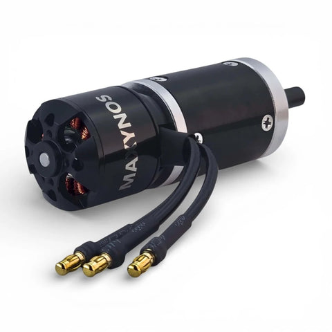Thor 2830 Planetary Gear Brushless Motor Outrunner 18V with 6mm shaft and wires visible
