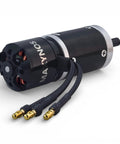 Outrunner Planetary Gear Brushless Motor 2830 with 28 mm Gearbox and 6 mm Shaft, shown at angle.
