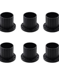 Heavy Duty Replacement Flanged Caster Yoke Spindle Bushing M167267 6 black spindle bushings for John Deere Z Series.