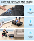 Vibration Plate Exercise Machine With Bluetooth And Remote Control, 1 To 999 Speed Settings, easy to operate touchscreen and remote
