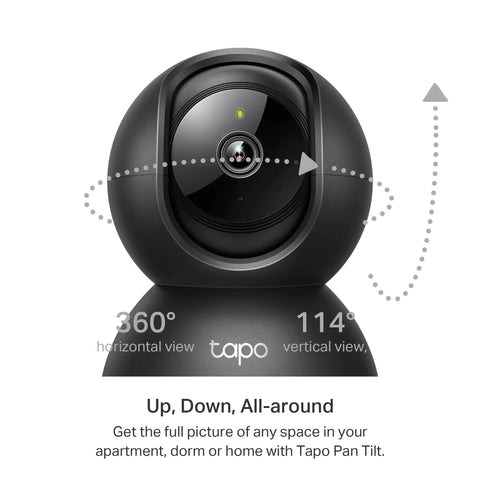 Close-up of 2K Indoor Pan Tilt Security Cam For Baby And Pet Monitor With Motion Alerts Two Way Talk Built In Siren Night Vision
