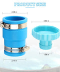 Pool Vacuum Hose Adapter Kit For 1.5 Inch Hoses With Plug And Play 1.25x1.5 Inch Rubber Connector And Stainless Steel Clamp Easy Disconnect
