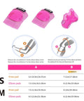 Kids 3 In 1 Protective Gear Set With Knee Pads Elbow Pads And Wrist Guards For Roller Skates Cycling Inline Skating Skateboards BMX Bikes And Scooters 6 Pack For Ages 3 To 15 size guide and measurements