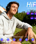Person enjoying music with 64GB USB MP3 Player With Bluetooth 5.3 Clip For Running And Sports Physical Buttons For Instant Control