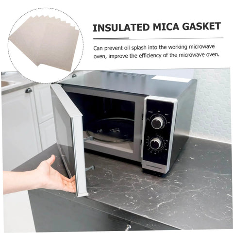 Ten Piece Microwave Mica Sheets For Oven Insulation And Heat Resistant Shield Reusable Mica Plates For Microwave Ovens in use
