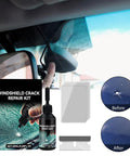 Windshield Chip And Crack Repair Kit For Cars With Nano Fluid For Quick Cures, Fix Chips And Star Shaped Cracks Fast At Home.