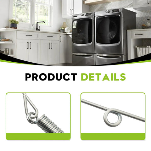 Washer Gasket Clamp Assembly With Spare Tension Spring Quick And Easy Repair Kit product details overview in home setting.