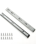 Heavy Duty 18 Inch Drawer Slides Set With Soft Close And Full Extension 3 Fold Ball Bearing Rails, zinc-coated steel with screws