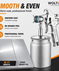 Pro Grade Spray Gun Delivers Smooth As Butter Coats And Sick Looking Finishes On Water Based Paint For Home Reno Jobs That Come Out Seriously Dope With Zero Streaky Mess Or Drips Each And Every Time with anodized body and professional finish