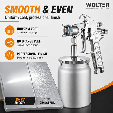 Pro Grade Spray Gun Delivers Smooth As Butter Coats And Sick Looking Finishes On Water Based Paint For Home Reno Jobs That Come Out Seriously Dope With Zero Streaky Mess Or Drips Each And Every Time with anodized body and professional finish