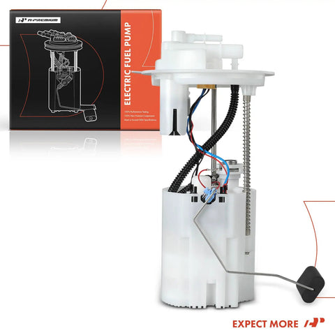 Upgrade Your Whip With This Badass Electric Fuel Pump Module Assembly Featuring A High Output Sending Unit And Reinforced Strainer Fits Fiat 500X And Jeep Renegade, showcasing pump and packaging.