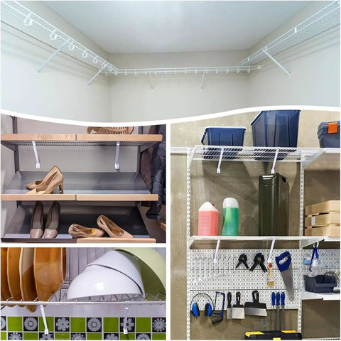 Different setups using Sturdy Wire Shelf Brackets For Motorhome Storage Beefy Iron Shelving Support Fits 12 Inch Shelves Stable Mounting
