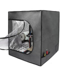 Beefed Up Heavy Duty Large 3D Printer Enclosure Shield 29.5W By 29.5L By 35.4H Inches with open front showing interior
