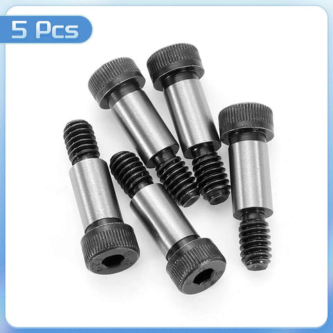 Alloy Steel Hex Socket Head Shoulder Bolts Five Eighths Inch Shoulder Length Five Sixteenths Inch Shoulder Diameter Five Sixteenths Twenty UNC Thread Five Pieces Built To Last High Torque Fasteners For Machinery Wear And Corrosion Resistant