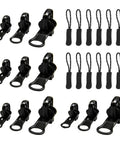 Universal Zipper Repair Kit With Three Size Sets And Double Sided Zippers Replacement Kit for jackets, backpacks, includes zipper pulls.