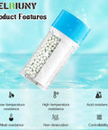 Condensate Neutralizer Refill Media Twin Pack 6.6 Lbs Two Bags With 7 to 8 mm Beads, Turns PH 8 to 10 and Reduces COD Through Adsorption, Great For Daily Use. transparent cartridge with white beads and blue cap