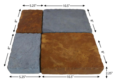 Rubber Masonry Mold For Concrete Cobblestone Pavers Version 6 Built Tough Professional Grade Form reproducing square and rectangular pavers.