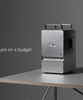 DIY Mini ITX PC Case Kit With Powder Coated Aluminum Chassis Chrome Handles Dual Slot GPU on desk