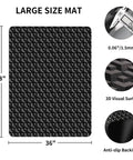 48 By 36 Inch Office Chair Mat For Hardwood Floors With 3D Pattern PVC Heavy Duty Floor Protector, anti-slip backing