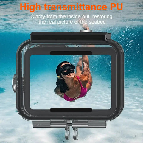 Rugged Underwater Housing For Action Camera 40m Waterproof Case For Hero 7 6 5 Black Ideal For Snorkeling Scuba Diving And Water Sports