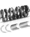 2.4L Engine Crankshaft and Bearing Kit for Hyundai Santa Fe, Santa Fe Sport, Sonata, Tucson and Kia Sportage, Sorento, Optima, Forte, Rondo 2010-2020 2.4L Engines Replacement for 23111-2G200 23111-2G230 crankshaft and bearings on white background