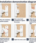 Installation demonstration for Heavy Duty Zinc Alloy Door Latch With 90 And 180 Degree Swivel Mount in white finish.
