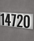 5 Inch Lighted Address Number Mounting Plate In Brushed Nickel, Durable Stainless Steel Back Plate For Five Numbers, wall display