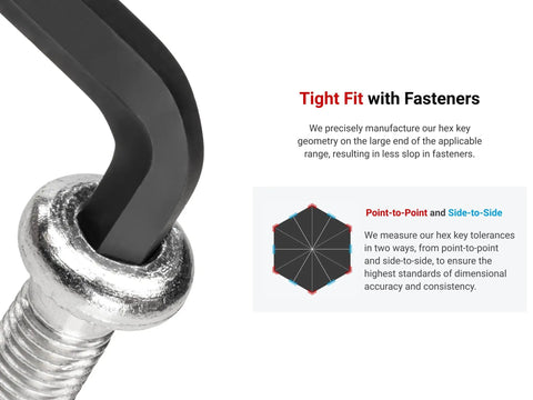 Close-up of 10 mm Short Arm Ball End Hex L Key For Tight Spaces With High Leverage Pro Grade Allen Wrench.