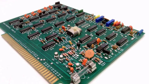 Used Infrared PCB Board Assembly 16-001-7, IR Board Module, 14 By 12 By 3 Inches, 1.67 Lb, Tested And Ready To Roll, Ideal For Repairs, Prototyping, And DIY Projects., green PCB assembly with chips and connectors