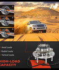 Front Wheel Bearing And Hub Assembly Set For 6 Lug Trucks Compatible With 1999 To 2007 Silverado 1500 Suburban Tahoe Yukon Escalade with load capacity illustration.