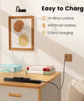 Rechargeable 12 Inch Wireless Picture Light With Dimmable LED, Remote Control, detach-to-charge on table, 4400mAh battery