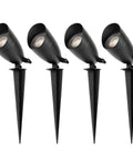 4 Pack 12V Low Voltage Landscape Lighting Kit, Die-Cast Aluminum Spotlight Path Lights, IP65 Waterproof, 5W 550LM, Warm White