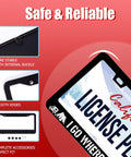 Stainless Steel License Plate Frame 12x6 Inches With Screws, Durable Camping Style Road-Trip Ready Plate Holder details