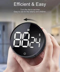 Magnetic Digital Kitchen Timer With LED Display and Alarm held in hand showing 8824 for cooking and everyday tasks up to 9999 minutes.