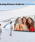 Viewing distance guide for 80 Inch Led Digital Signage Seamless Video Wall Featuring Plug And Play Wireless Remote Foldable Gob Panels Built Different Ready To Roll Straight Into Your Next Event Or Venue Showcase Black.