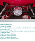 Underside view showing Heavy Duty 8.8 Rear Differential Cover Girdle System For Ford Mustang F150 Bronco Explorer installed.