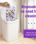 24 Pack Disposable Mop Pad Refills For Multi Surface Wet And Dry Cleaning, Compatible With PowerMop Wood Mop And Power Mop Units, Easy Change, Ultra Absorbent Microfiber Pads, Grab And Go Bulk Pack For Quick Home Cleanup, disposable microfiber mop pad in trash bin