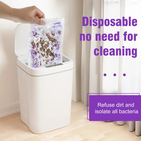 24 Pack Disposable Mop Pad Refills For Multi Surface Wet And Dry Cleaning, Compatible With PowerMop Wood Mop And Power Mop Units, Easy Change, Ultra Absorbent Microfiber Pads, Grab And Go Bulk Pack For Quick Home Cleanup, disposable microfiber mop pad in trash bin