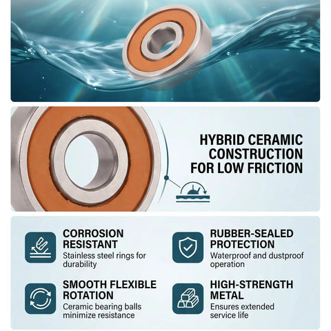 Top Tier Ceramic Fishing Reel Bearings With Durable Stainless Steel Seals For Runs Slick As Butter Zero Friction Fast Retrieval And Built Heavy Duty For Saltwater Lake Action