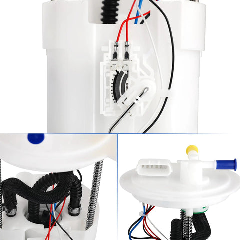 Close-up of Nissan Fuel Pump Replacement Assembly For Altima 2.5L I4 2013 2018, Altima 3.5L V6 2013 2018 with wires and connectors.