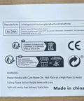 Product label and warning instructions for Electric Dumpling Skin Maker With 140W Motor Automatic Wonton Wrapper Machine.