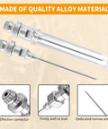 ATIVERE 6-piece grease gun tip set with four 1/8 NPT tips and two narrow needles, metal construction for tight spaces.