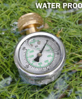 2 Inch Glycerin Filled Stainless Steel Water Pressure Gauge Built For Home And Garden Use, 3/4 Inch Female Hose Thread, waterproof