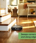 J7 Plus Self Emptying Vacuum Cleaning Robot Renewed Black Delivers Powerful Suction, Smart Navigation, And Hands Free Maintenance cleaning floor by stairs
