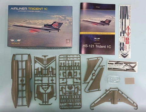 1/144 Trident 1C Narrow Body Passenger Airliner Model Kit Unpainted Unassembled Plastic Hobby Plane For Aviation Buffs