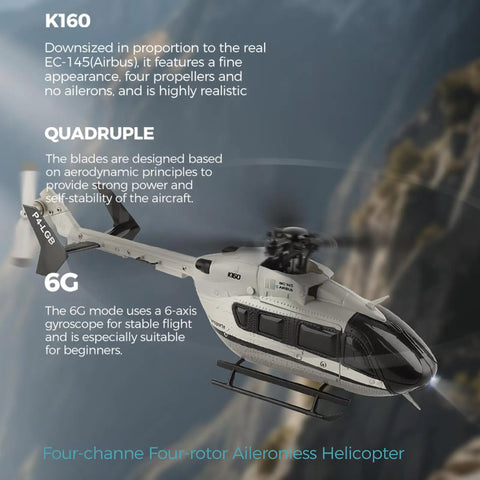 Brushless RC Helicopter With 6 Axis Gyro And Altitude Hold, One Key Takeoff Landing, 2.4GHz Flybarless 4 Channel Remote