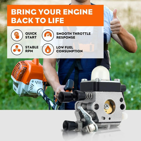 Stihl Trimmer Carburetor Replacement Kit Fits Fs45 Fs38 Fs55R Fs46C Fs45C Fs55C Fs45L And More For Weedeater Tools with trimmer